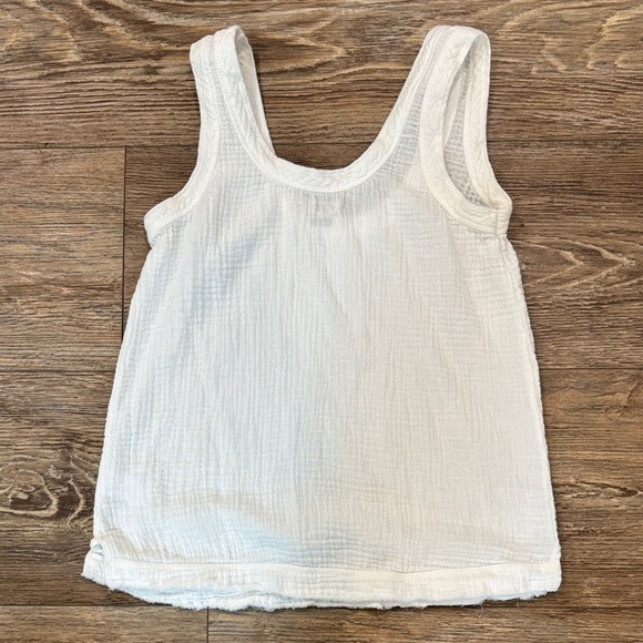 Faherty Organic Cotton Women's Size XS White Gauze Tank Top Relaxed Minimalist - Picture 10 of 14